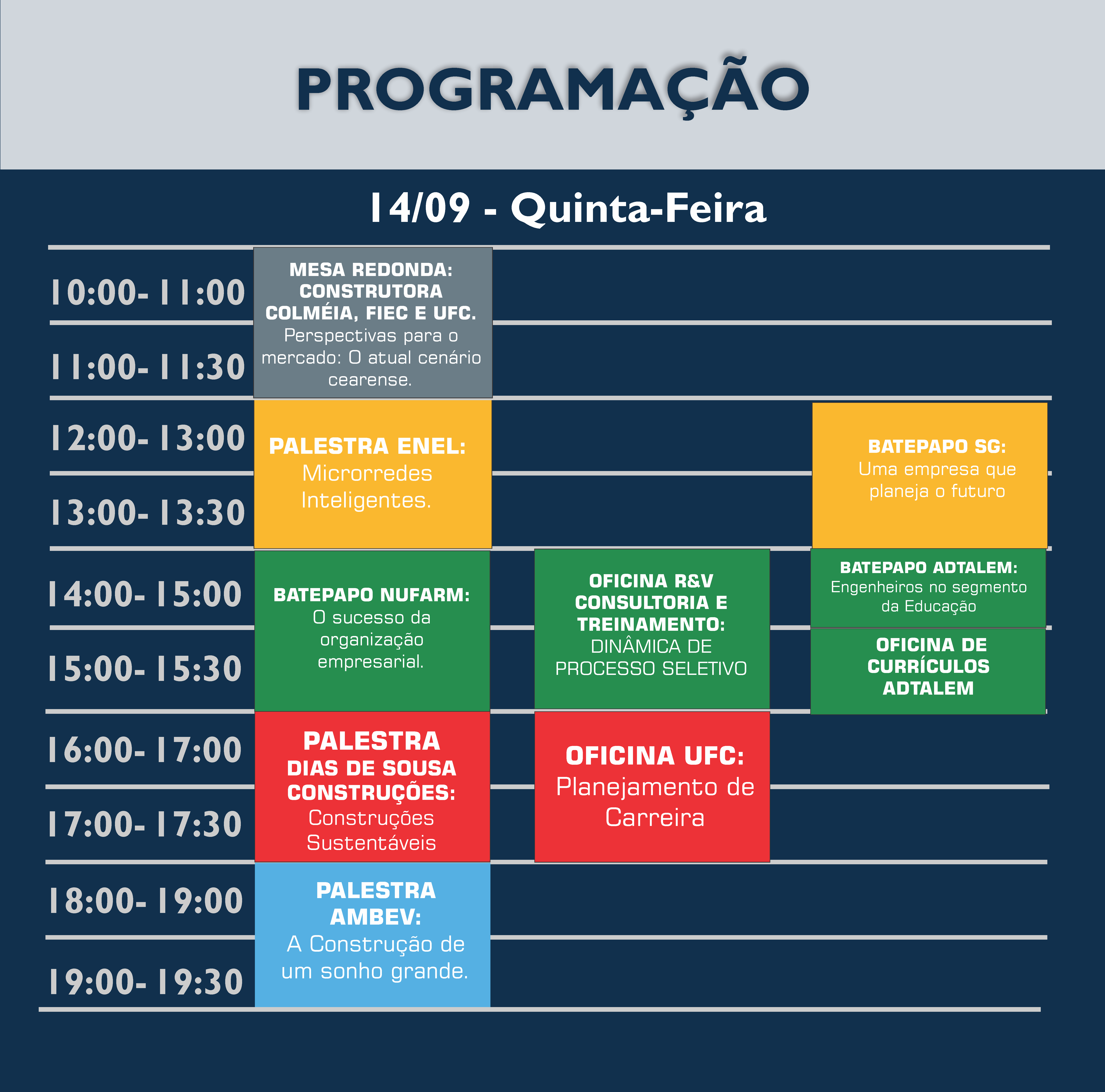 programação quinta